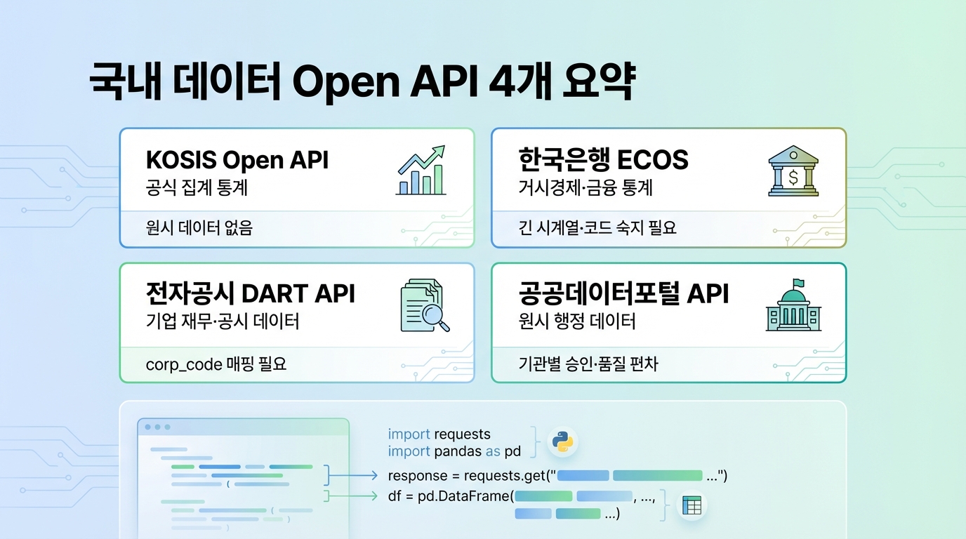 Dataset 통계데이터: 무료 공식·행정 통계 데이터 API