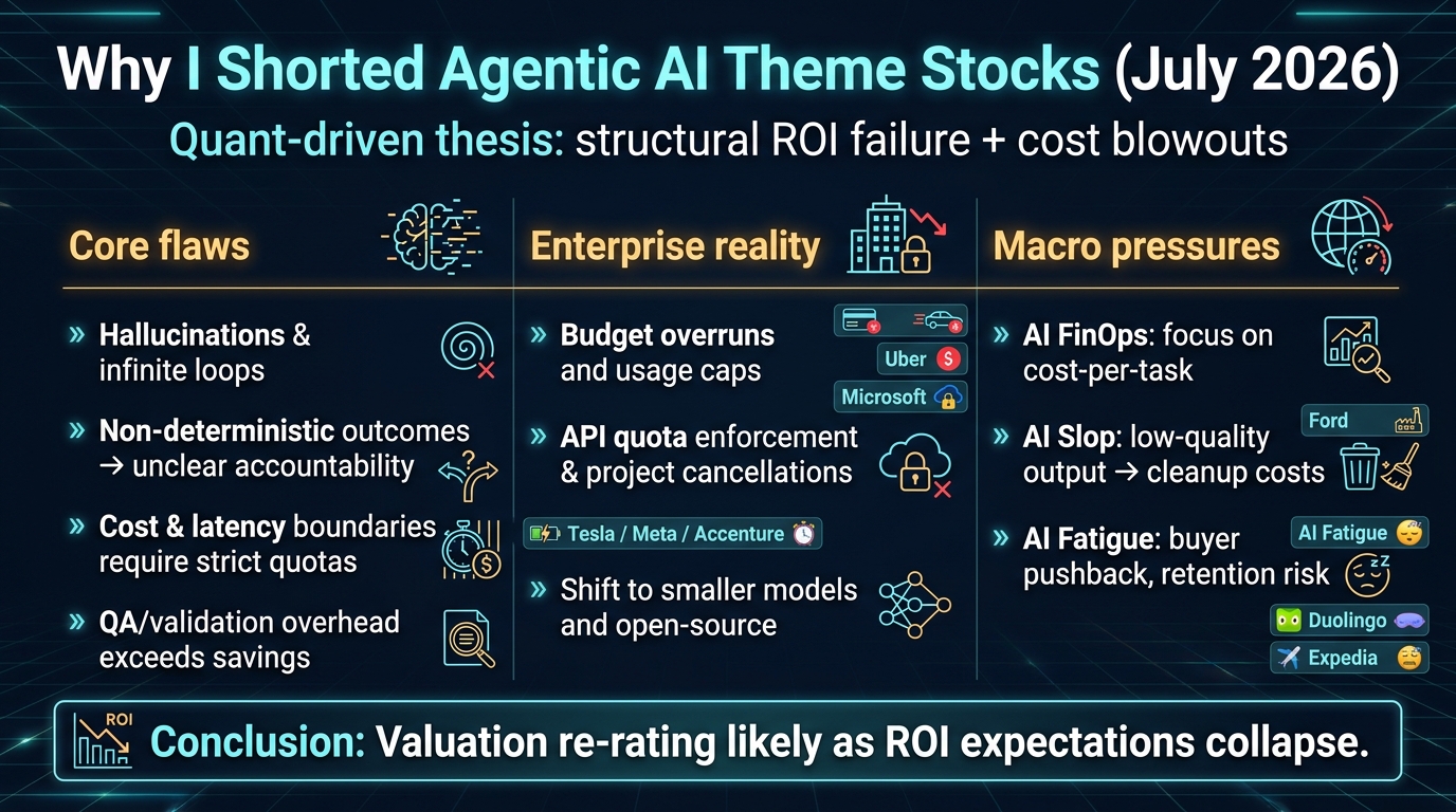 2026년 7월초부터 내가 agentic ai 로 떠드는 기업들에 short position 들어간 이유