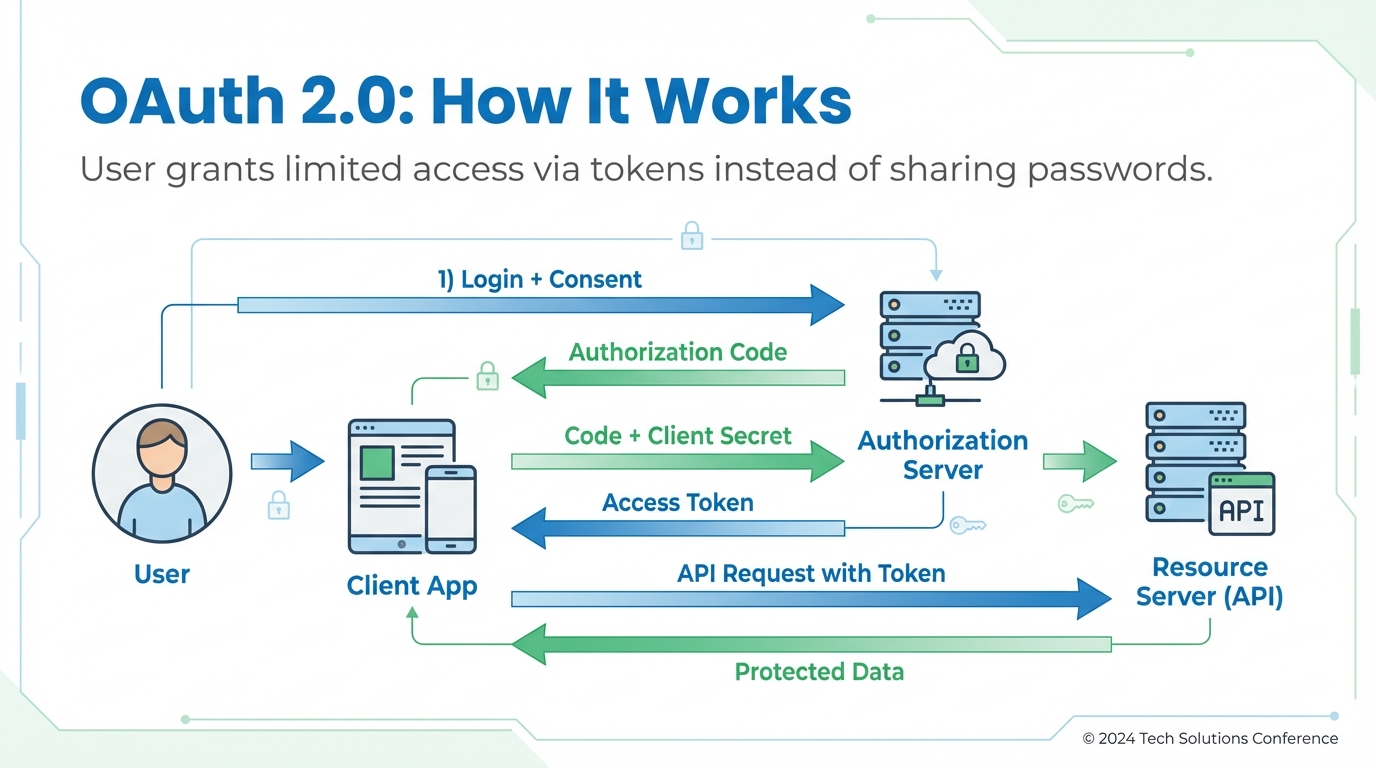 개념: OAuth 2.0 (Open Authorization, 공개 인증) 실행 원리